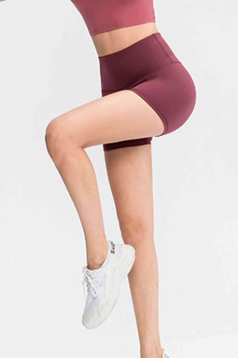 Wide Waistband Sports Shorts for Active Comfort and Style - Selvanelle