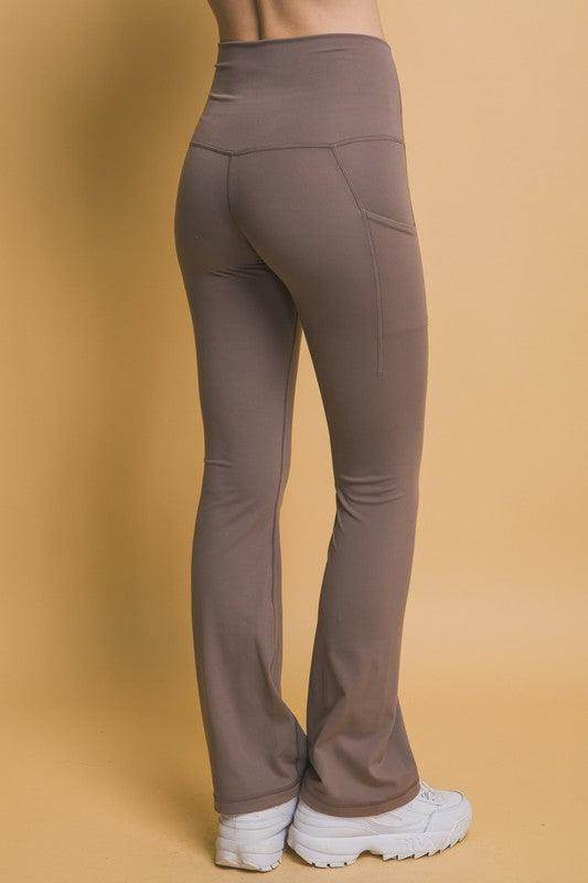 Love Tree High Waist Flare Active Leggings with Pockets - Selvanelle