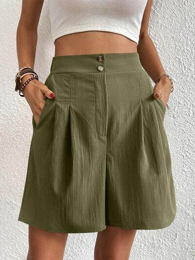 High Waist Shorts with Pockets for Women Fashion - Selvanelle