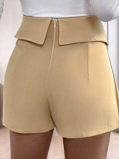 Perfee Pleated High Rise Shorts for Stylish Comfort - Selvanelle