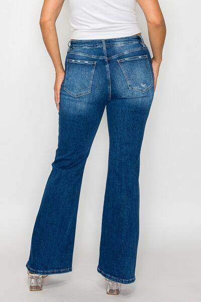 Bytos Full Size High Rise Bootcut Jeans With Pockets - Selvanelle