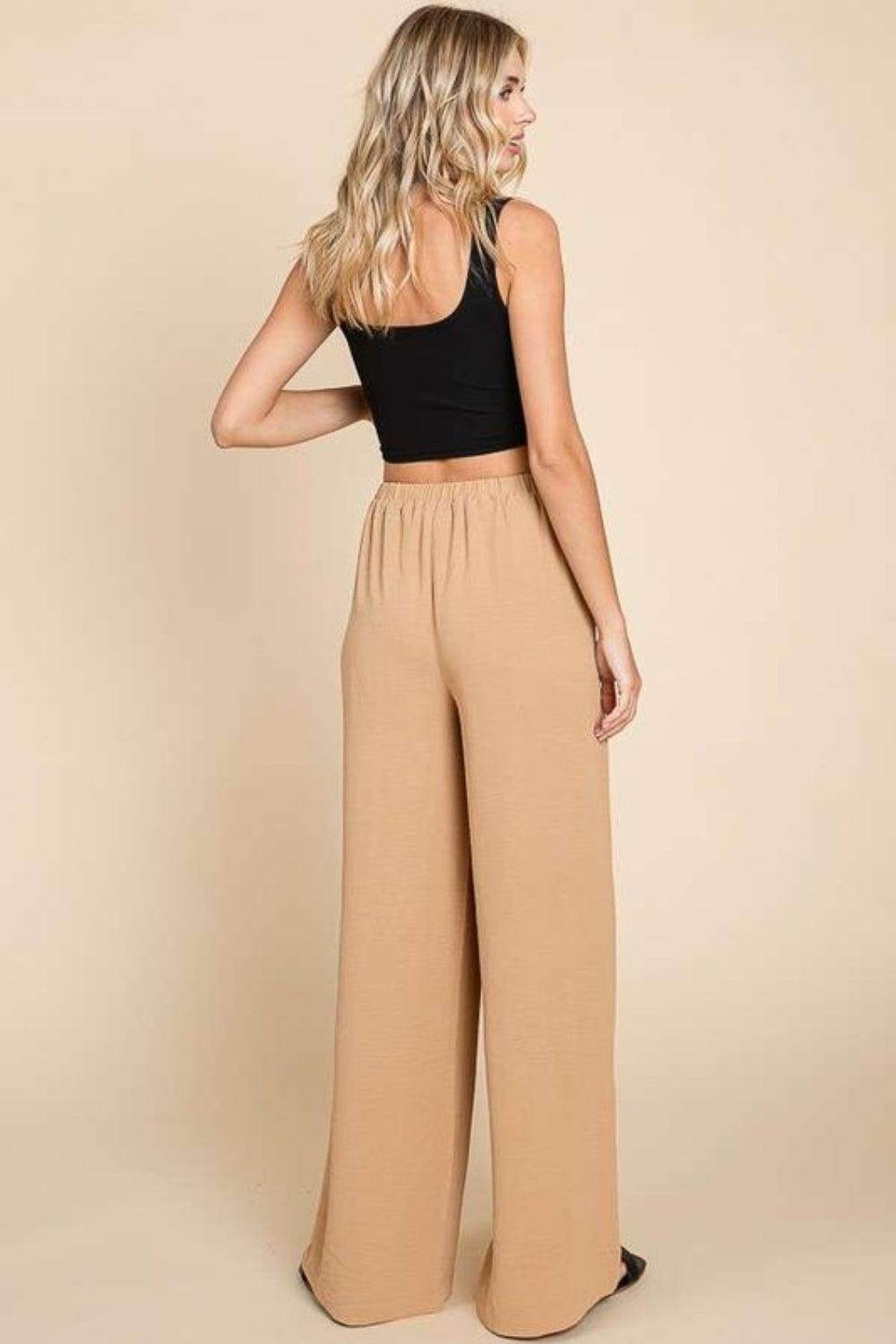 Culture Code Full Size High Waist Wide Leg Cargo Pants - Selvanelle