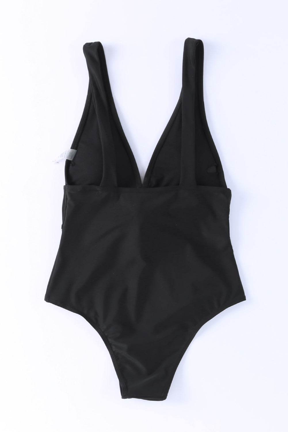 Plunge Wide Strap One-Piece Swimwear - Selvanelle