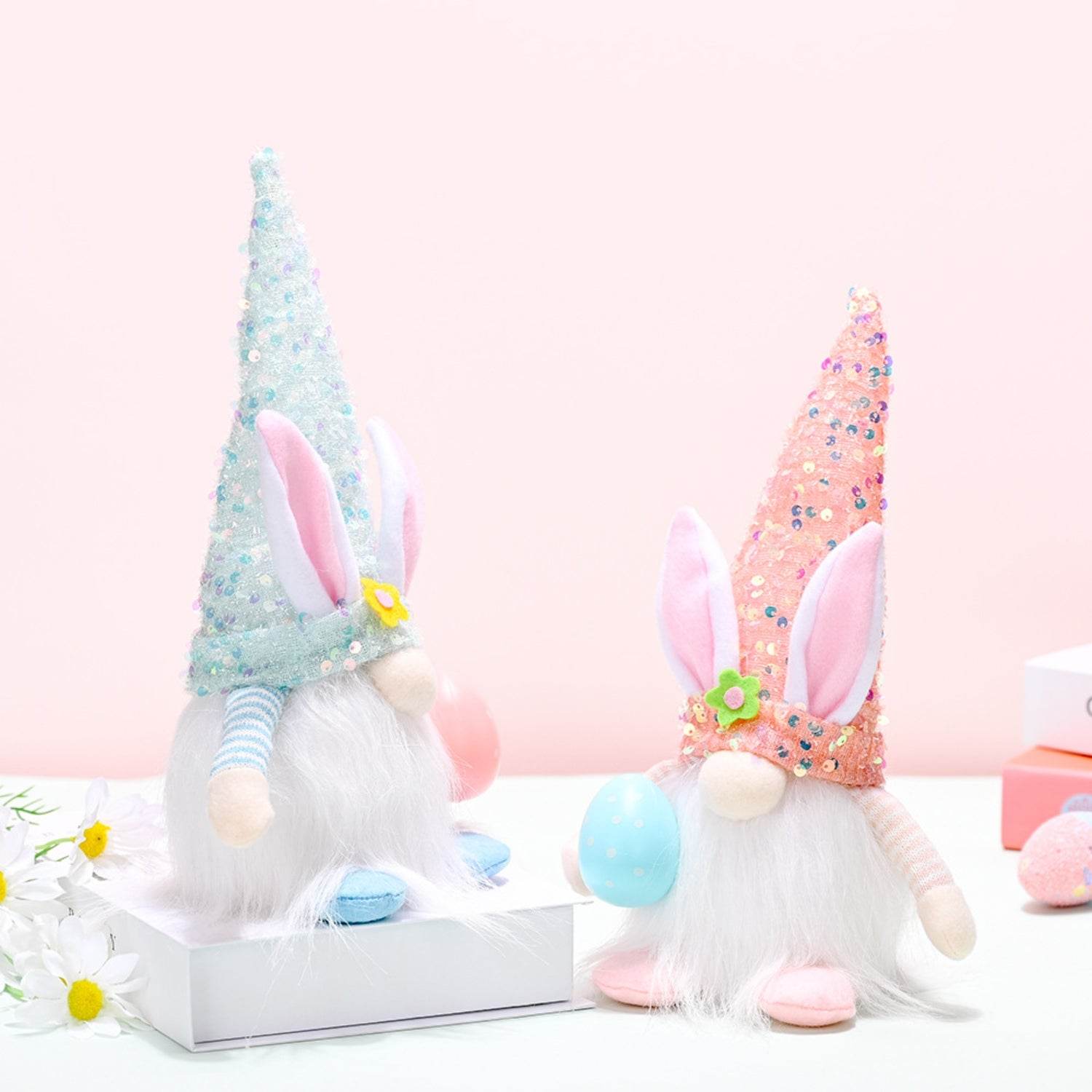Easter Sequin Pointed Hat Faceless Gnome - Selvanelle