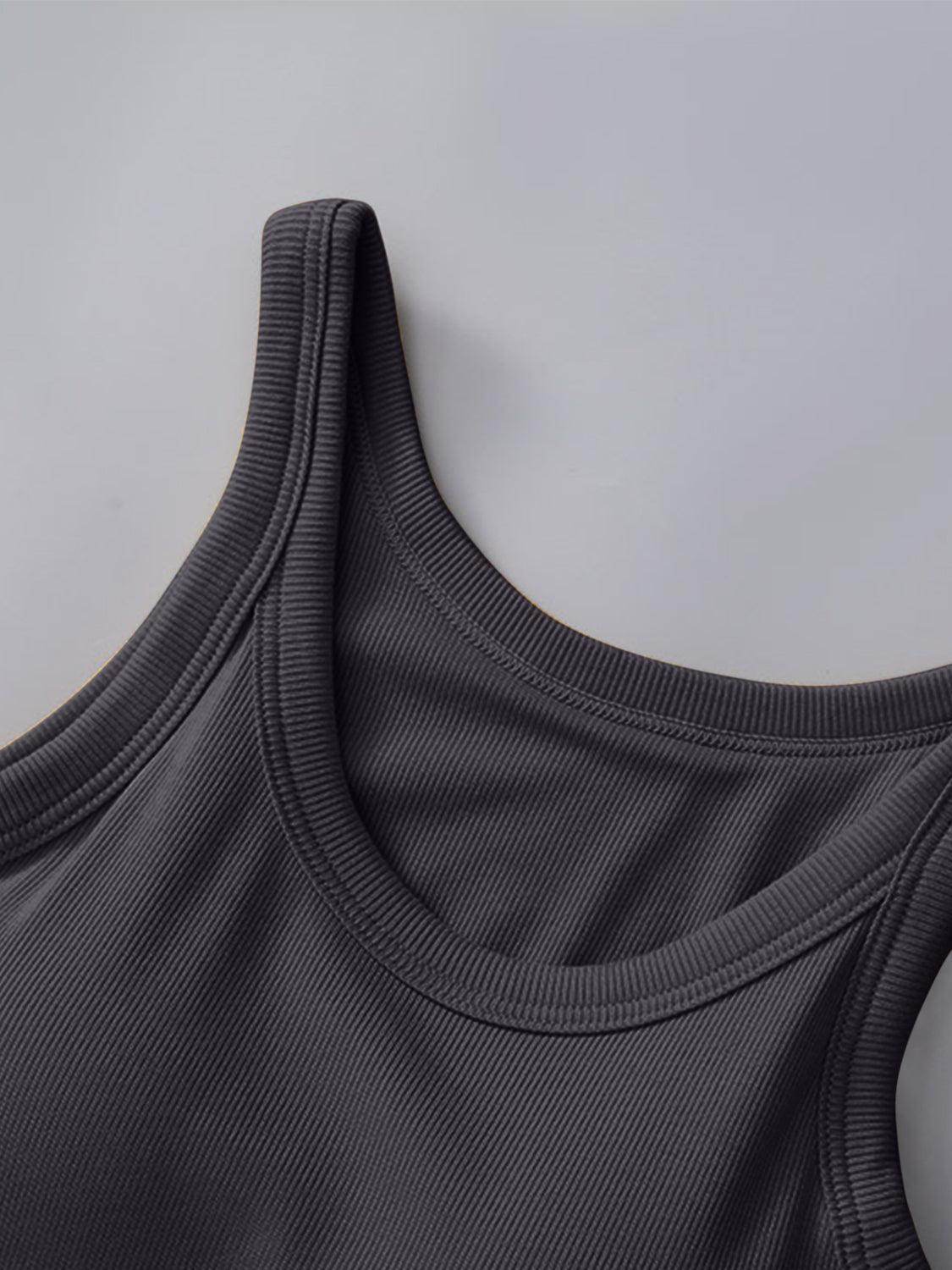 Round Neck Tank with Bra for Everyday Comfort Wear - Selvanelle