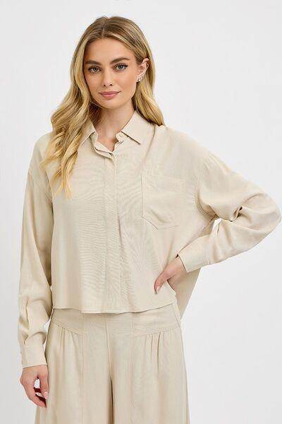 RISEN Button Down Long Sleeve Shirt for Versatile Style - Selvanelle