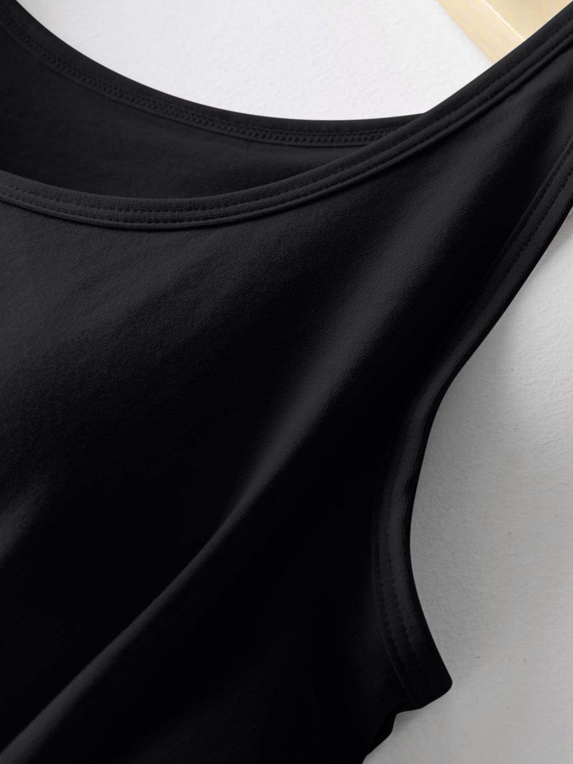 Round Neck Tank with Bra for Comfortable Everyday Wear - Selvanelle