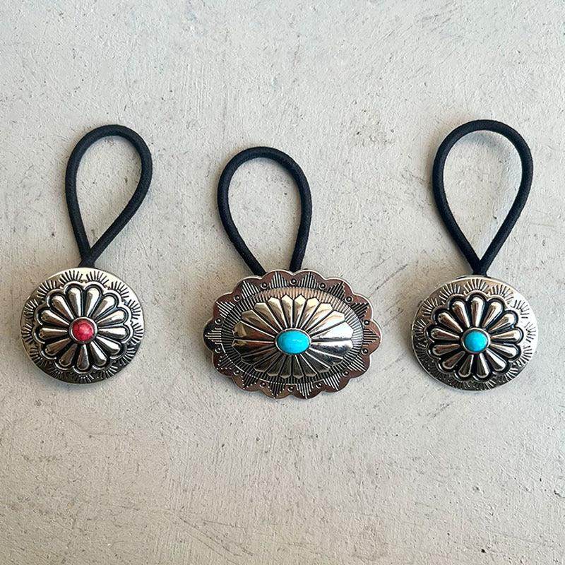 Turquoise Round Shape Hair Rope for Stylish Hair Accessory - Selvanelle