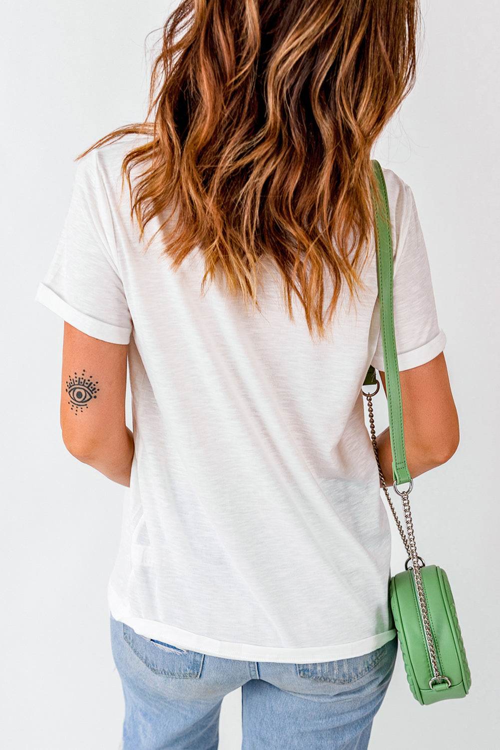 Floral Bunny Graphic Crewneck Short Sleeve T-Shirt - Selvanelle