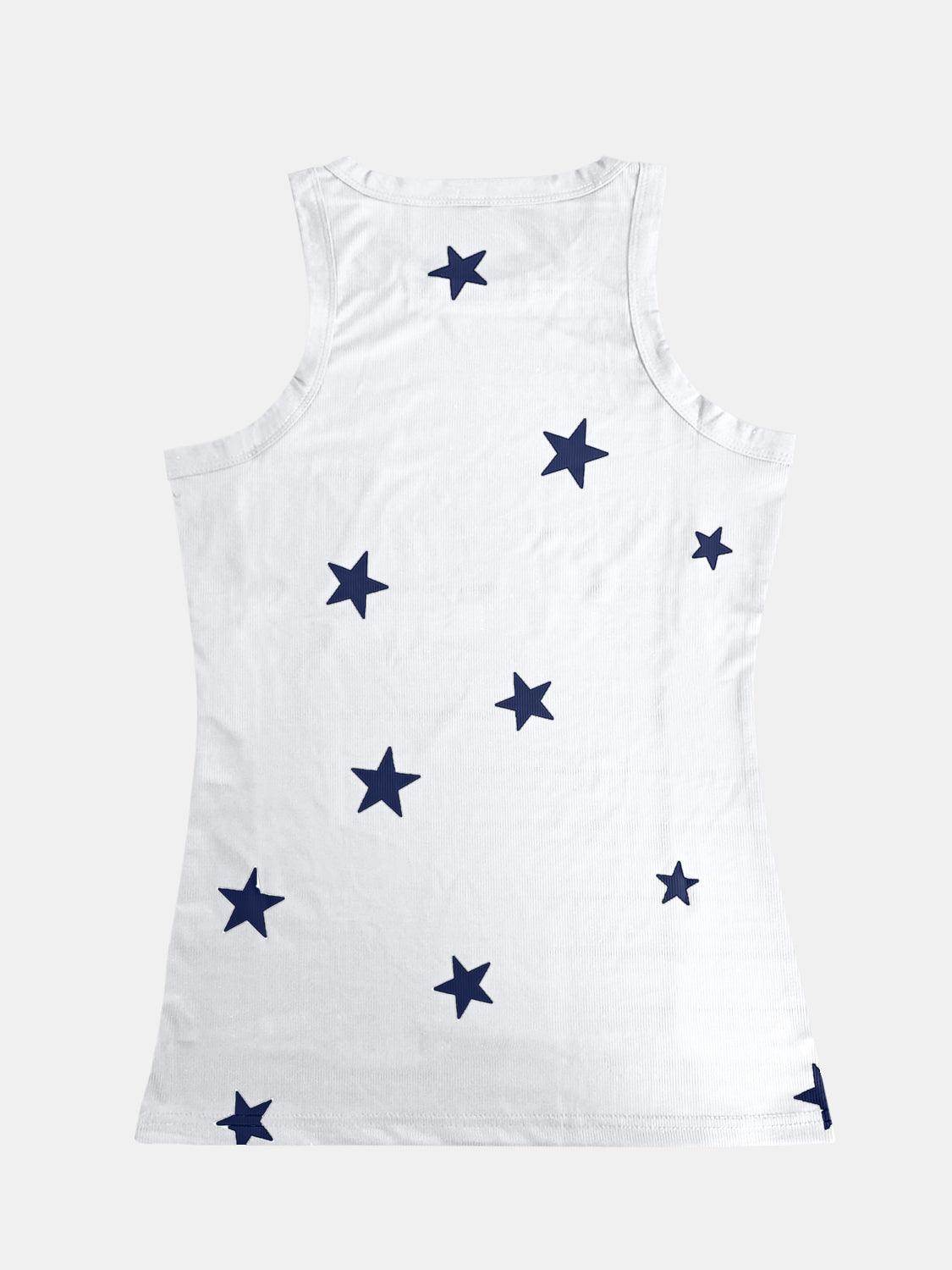 Full Size Star Round Neck Tank for Women in Multiple Sizes - Selvanelle