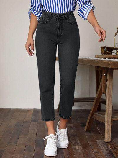 High Waist Jeans with Pockets for Women Stylish Fit - Selvanelle