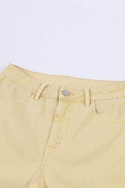 Raw Edge Mid Waist Flared Jeans for Trendy Women - Selvanelle