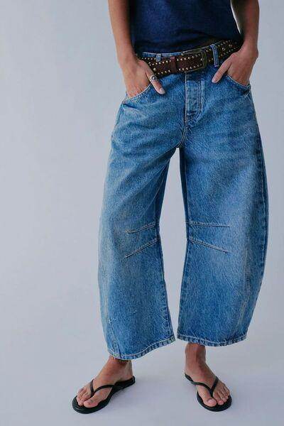 Stylish Wide Leg Jeans with Pockets for Comfort - Selvanelle