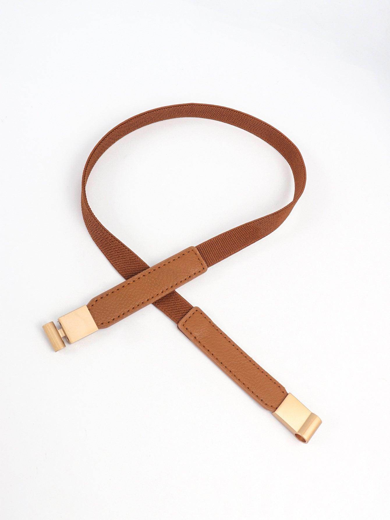 PU Elastic Skinny Belt for Women Adjustable Fashion Accessory - Selvanelle