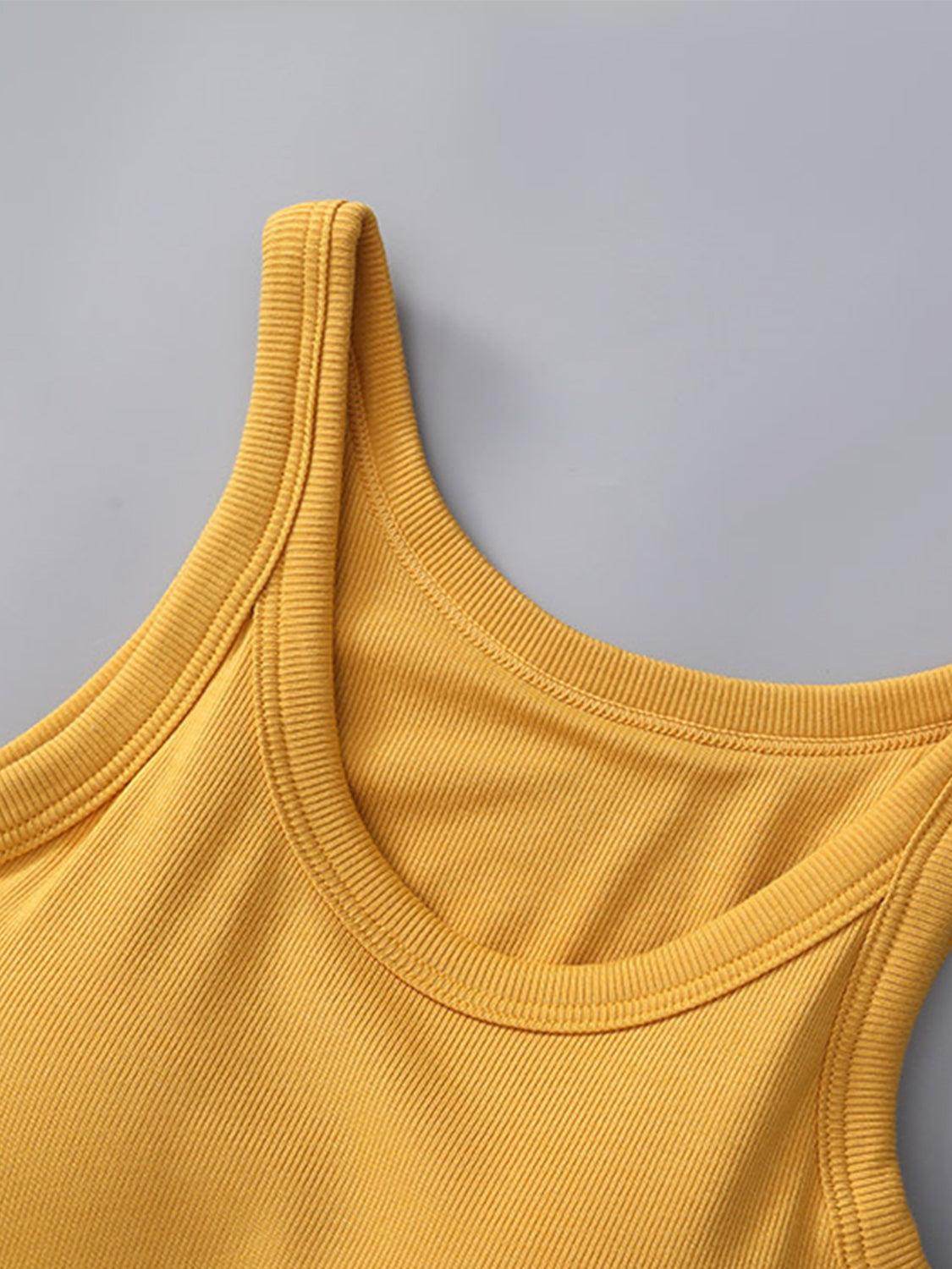 Round Neck Tank with Bra for Everyday Comfort Wear - Selvanelle