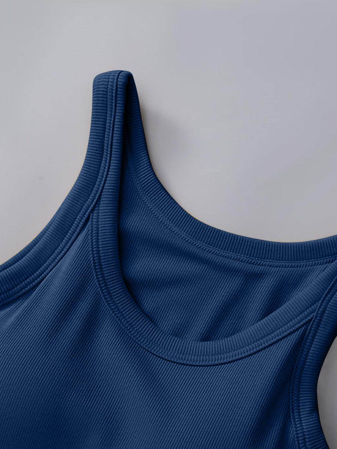 Round Neck Tank with Bra for Everyday Comfort Wear - Selvanelle