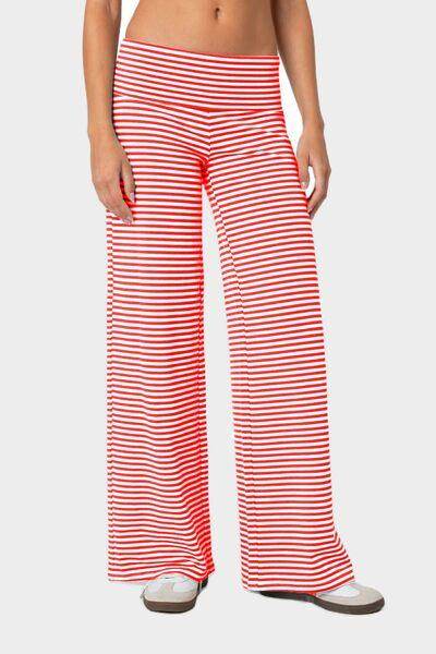 Stylish Striped Wide Leg Pants for Comfortable Fashion - Selvanelle