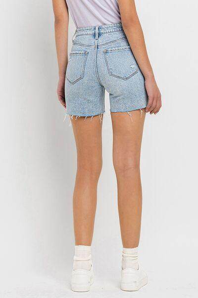 Vervet by Flying Monkey High Rise Denim Shorts for Women - Selvanelle