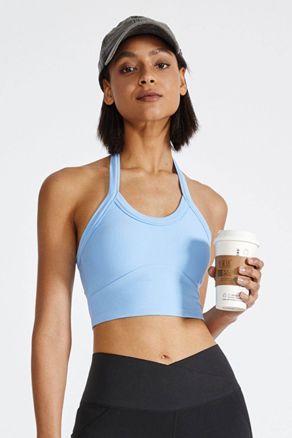 Halter Neck Active Cami for Comfortable Workout Wear - Selvanelle