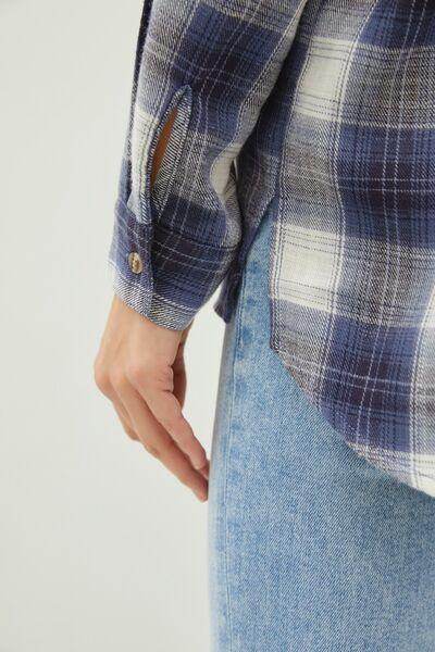 Be Cool Plaid Flannel Button Down Shirt with Chest Pocket - Selvanelle