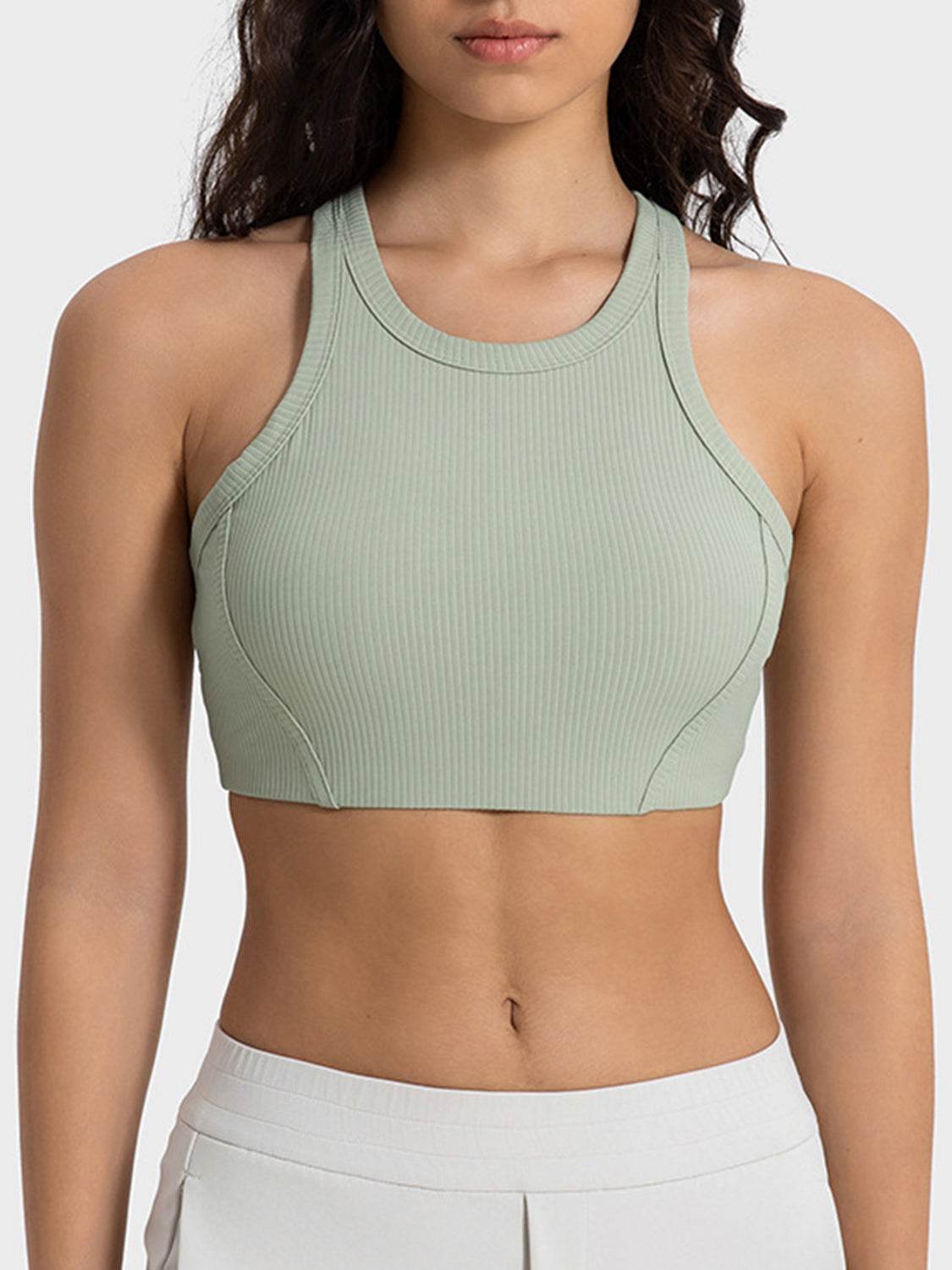 Millennia Wide Strap Cropped Sport Tank - Selvanelle