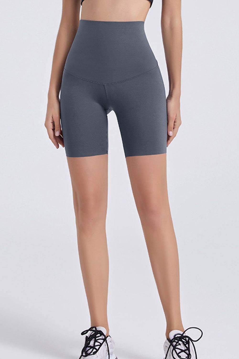 Wide Waistband Sports Shorts - Selvanelle