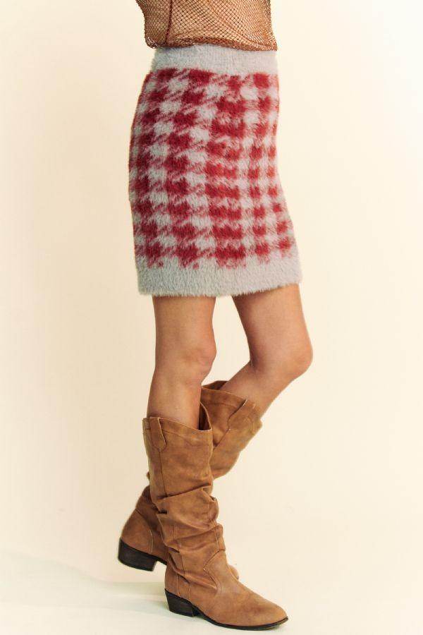 Davi & Dani Scoop Neck Wide Strap Top and Skirt Sweater Set - Selvanelle