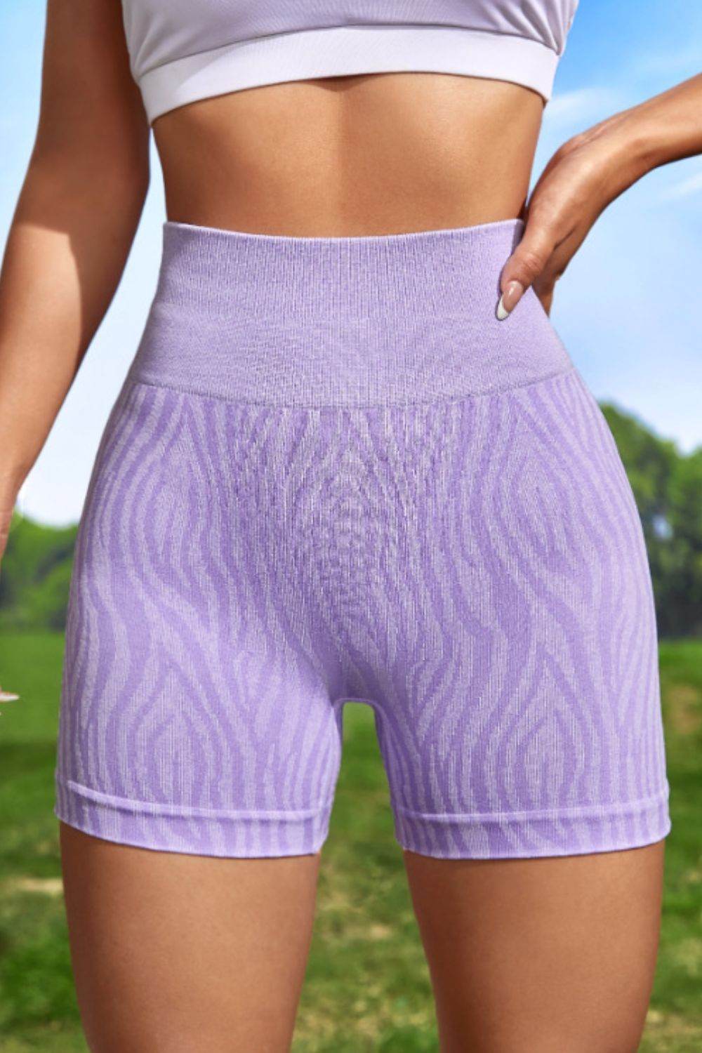 Wide Waistband Slim Fit Active Shorts - Selvanelle