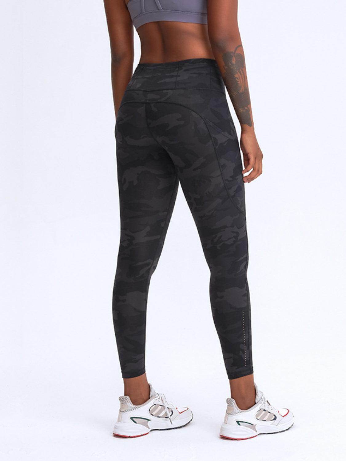 Millennia Wide Waistband Leggings with Pockets for Women - Selvanelle