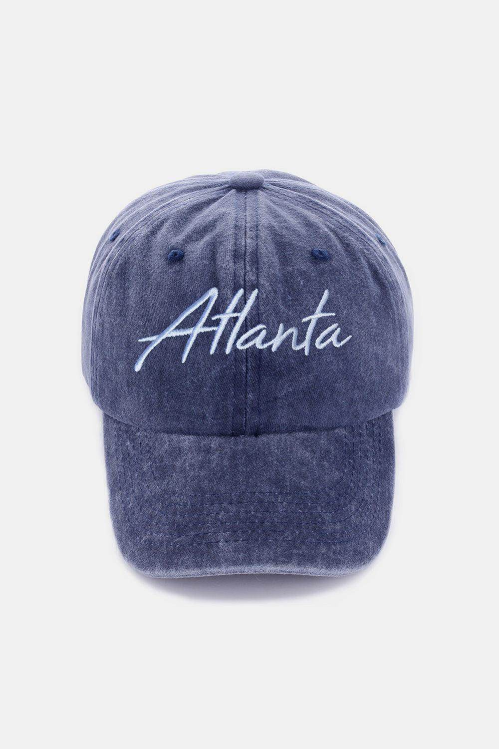 Zenana Washed ATLANTA Embroidered Baseball Cap for Style - Selvanelle