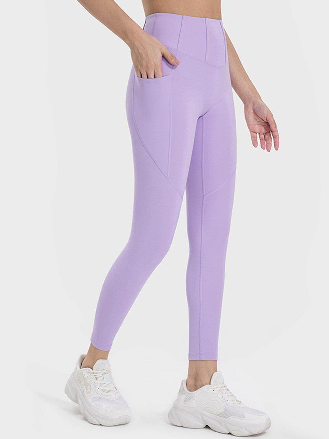 Millennia Pocketed High Waist Active Leggings for Women - Selvanelle