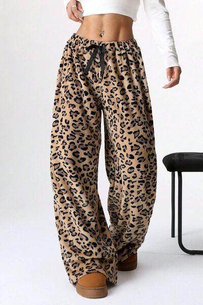 Leopard Wide Leg Pants for Women - Stylish and Trendy - Selvanelle