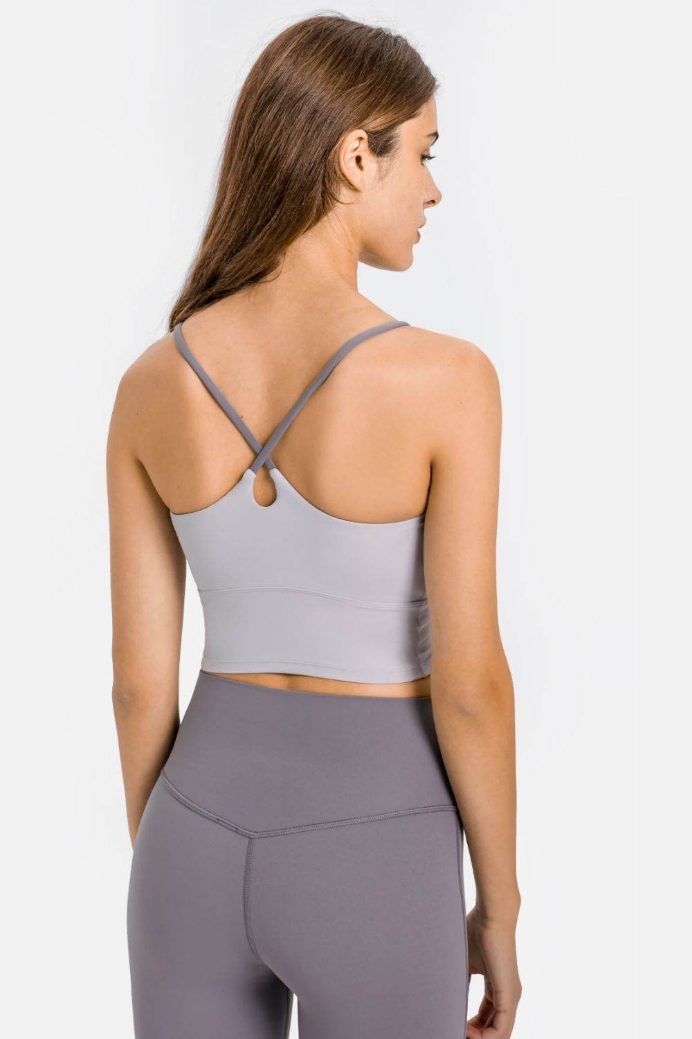 Millennia Crisscross Back Scoop Neck Sports Cami - Selvanelle