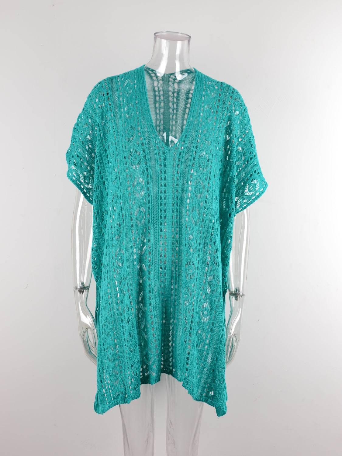 Angel Wings Cutout V-Neck Cover-Up with Tassel - Selvanelle