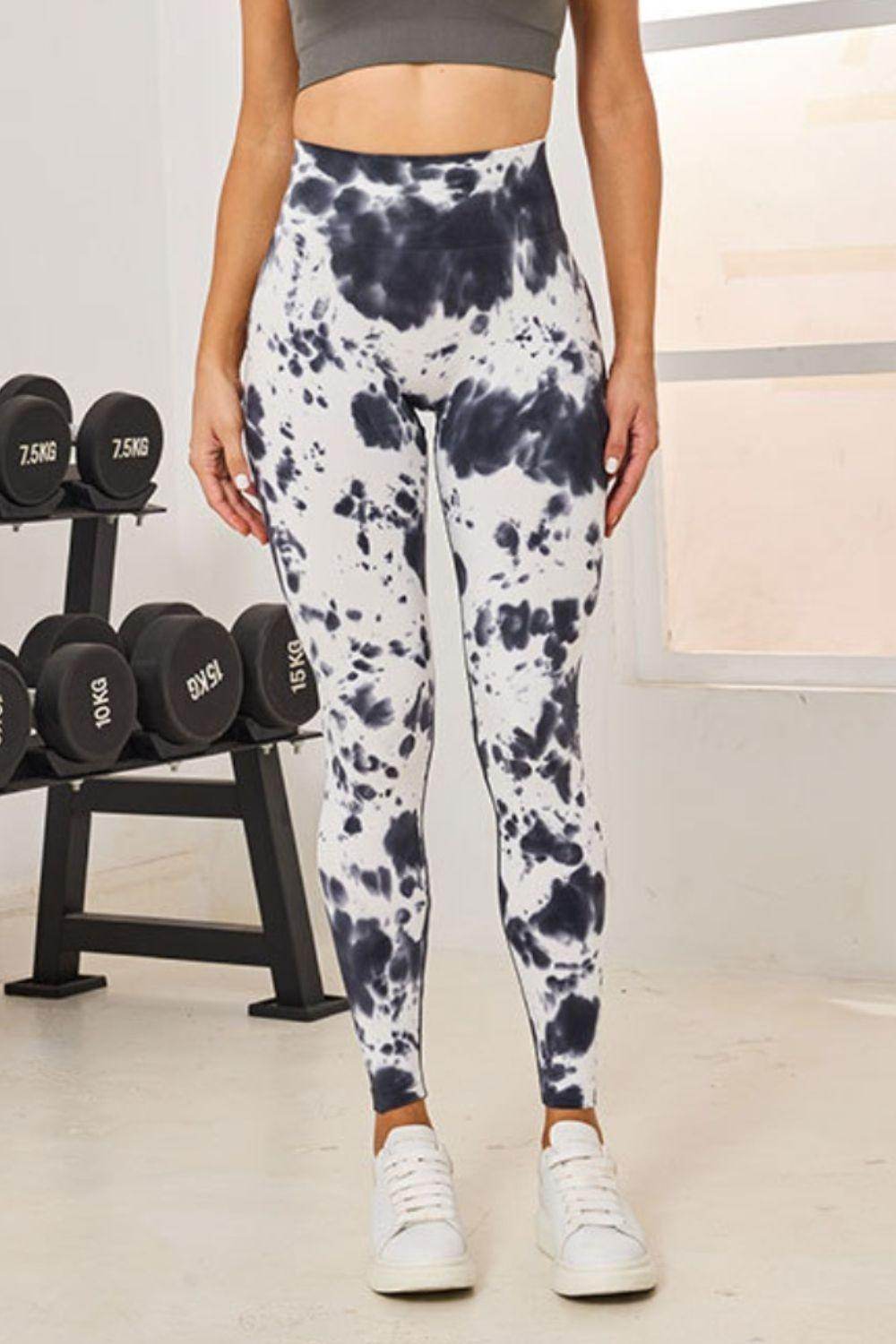 Tie-Dye High Waist Active Leggings for Comfortable Fitness - Selvanelle