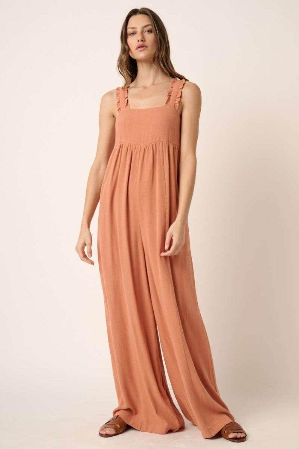 Mittoshop Sleeveless Wide Leg Jumpsuit for Effortless Style - Selvanelle