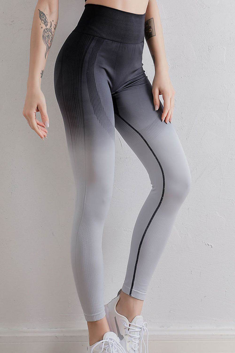 Gradient High Waist Sports Leggings - Selvanelle