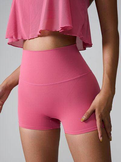 High Waist Active Shorts with Pockets for Women - Selvanelle