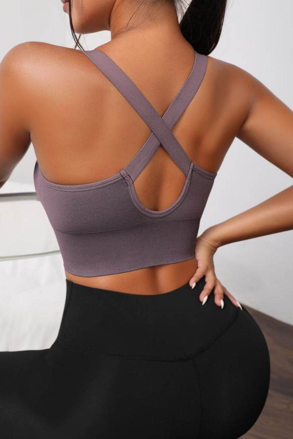 Scoop Neck Long Active Bra - Selvanelle