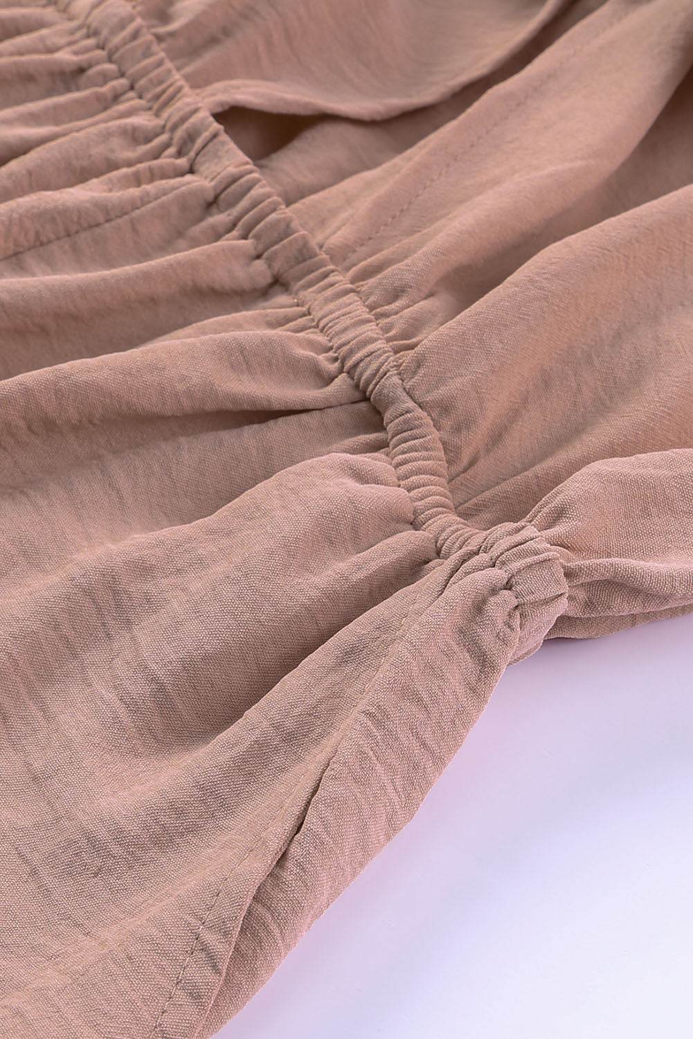 Tied Flounce Sleeve Plunge Romper - Selvanelle