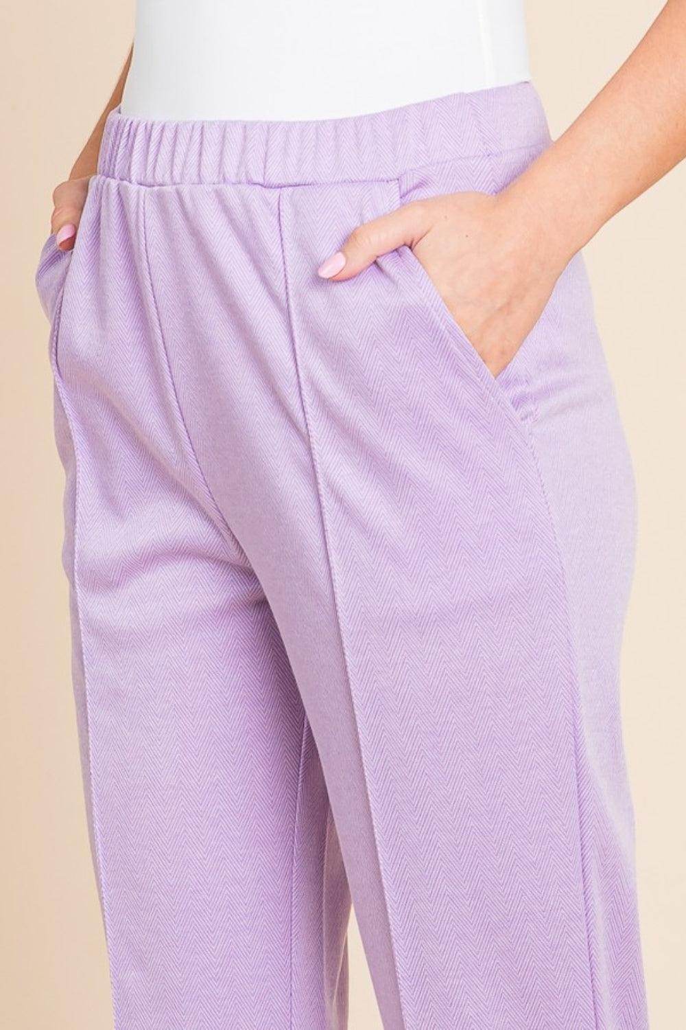 Culture Code Full Size Pin Tuck Detail Slim Pants for Style - Selvanelle