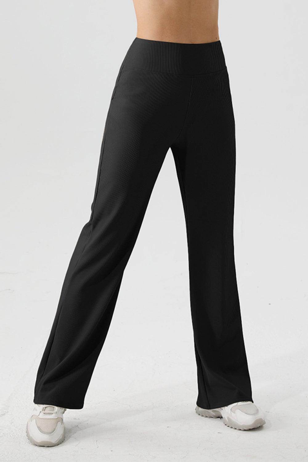 High Waist Straight Active Pants for Comfort and Style - Selvanelle