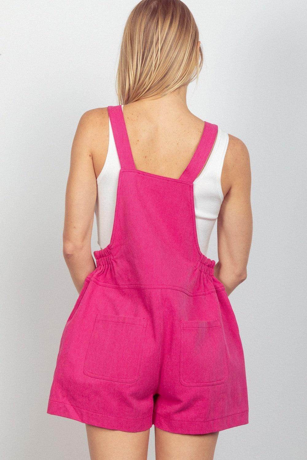 Very J Adjustable Suspender Overalls with Pockets for Women - Selvanelle