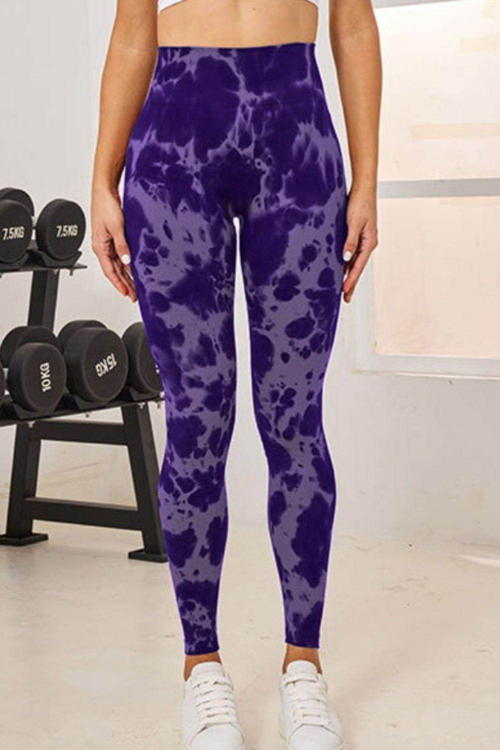 Tie-Dye High Waist Active Leggings for Comfortable Fitness - Selvanelle
