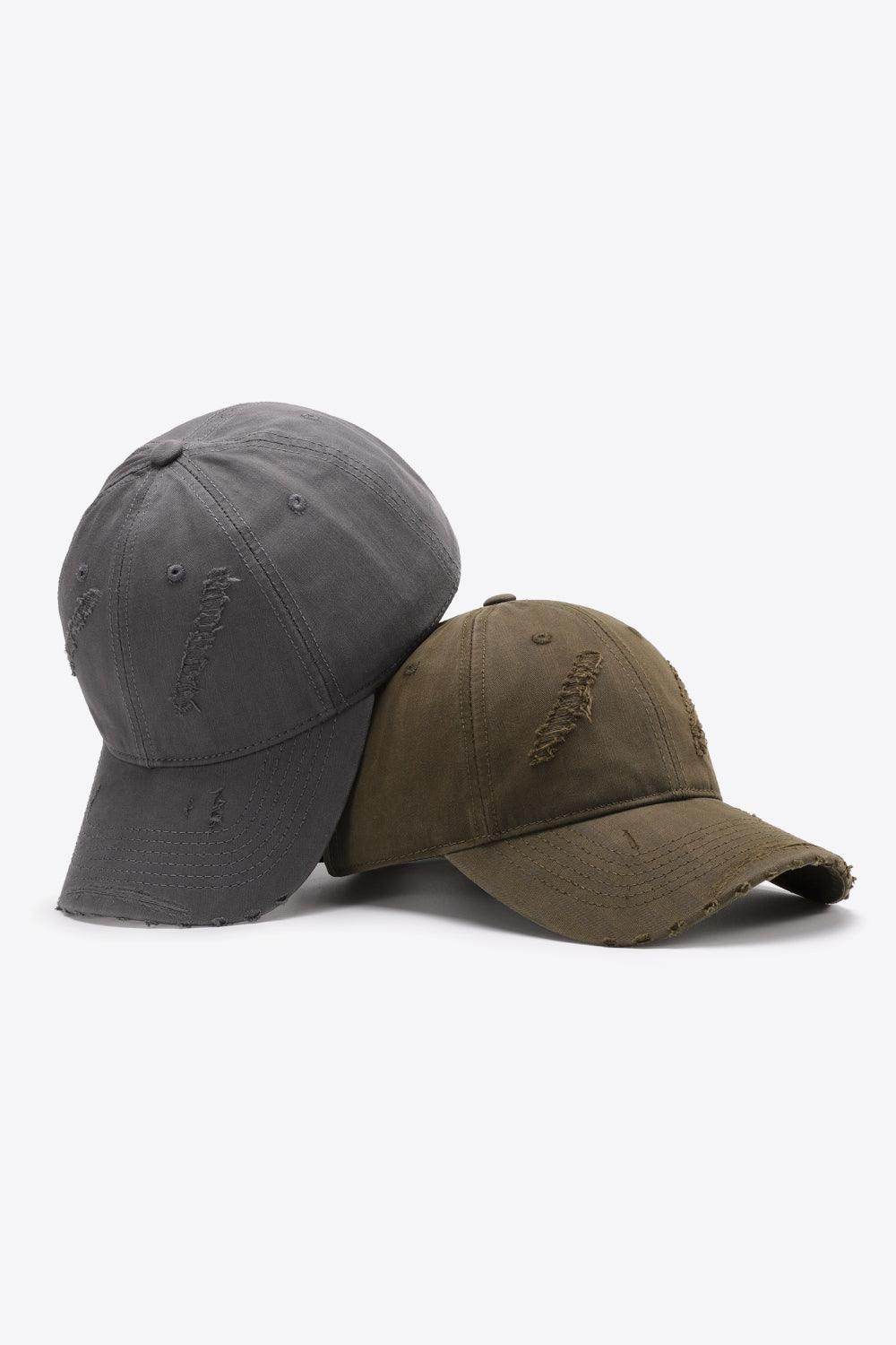 Distressed Adjustable Baseball Cap for Casual Style - Selvanelle