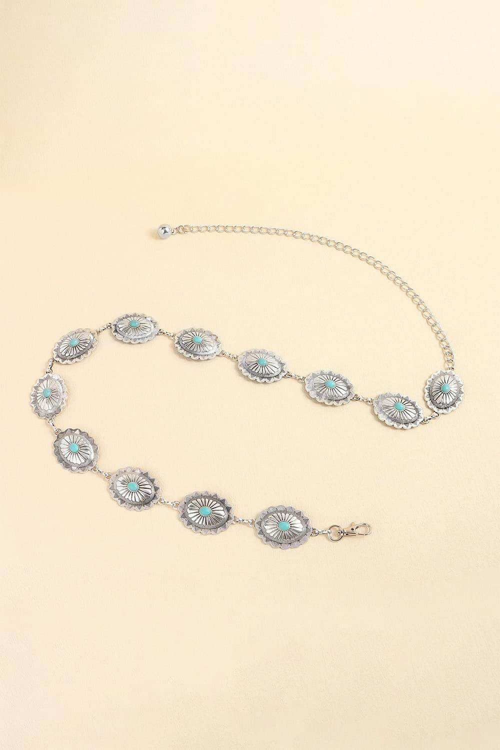 Vintage Turquoise Alloy Belt for Chic Fashion Style - Selvanelle