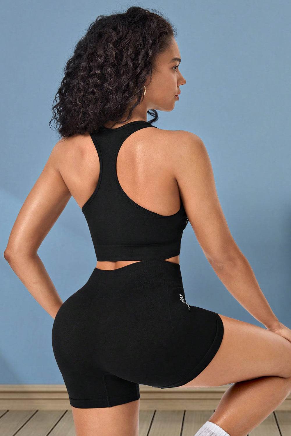 Cropped Sports Tank and Shorts Set - Selvanelle