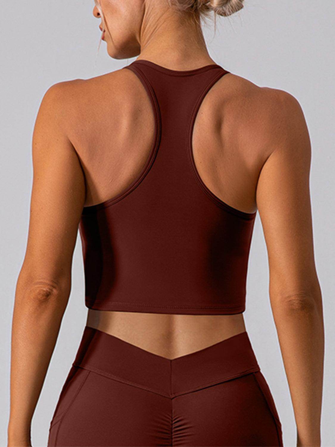Square Neck Racerback Cropped Tank for Stylish Comfort - Selvanelle