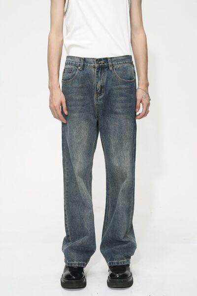 Mid Rise Jeans with Pockets for Casual Everyday Style - Selvanelle