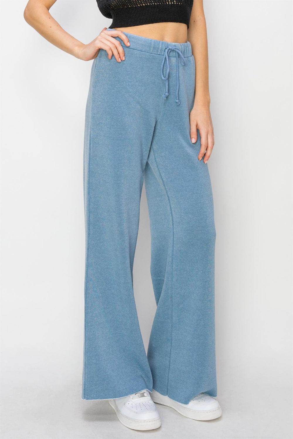 HYFVE Drawstring Wide Leg Pants for Effortless Style - Selvanelle